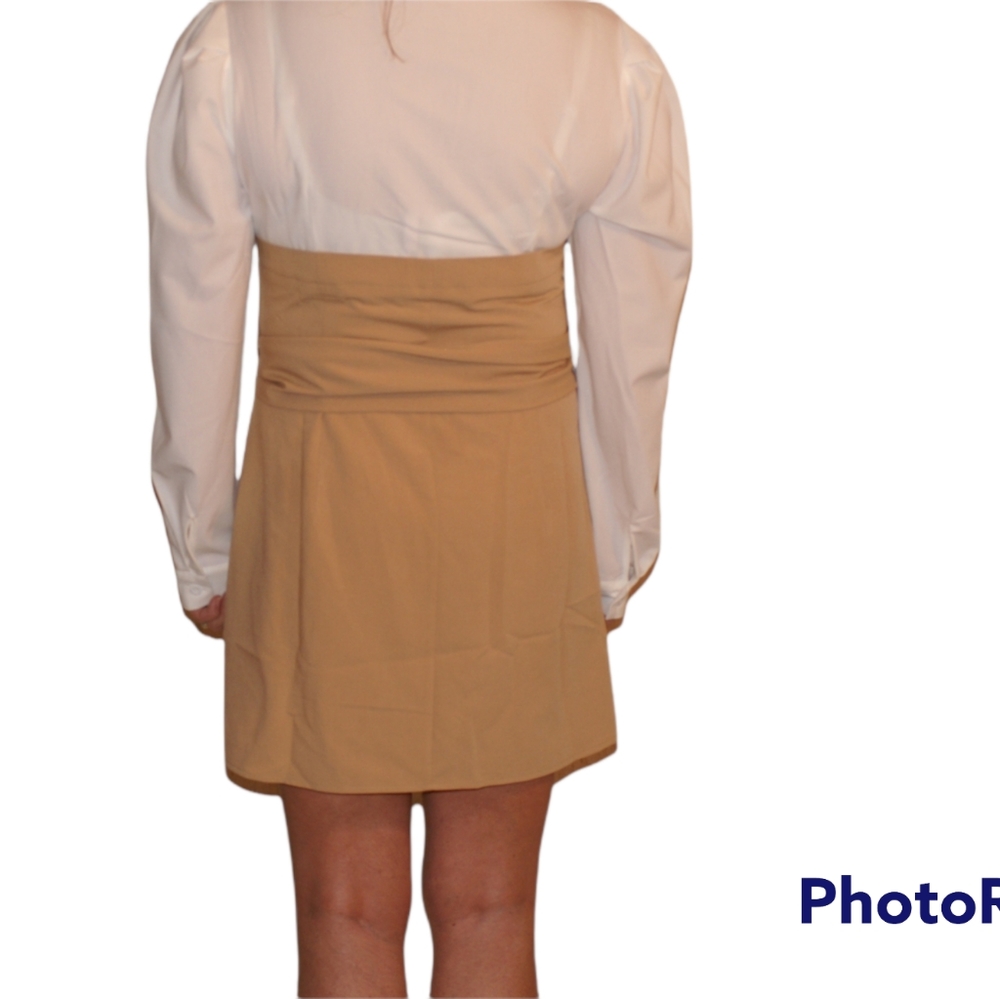 ๐ Tan Color Block Belted Button Front Dress - Picture 8 of 8